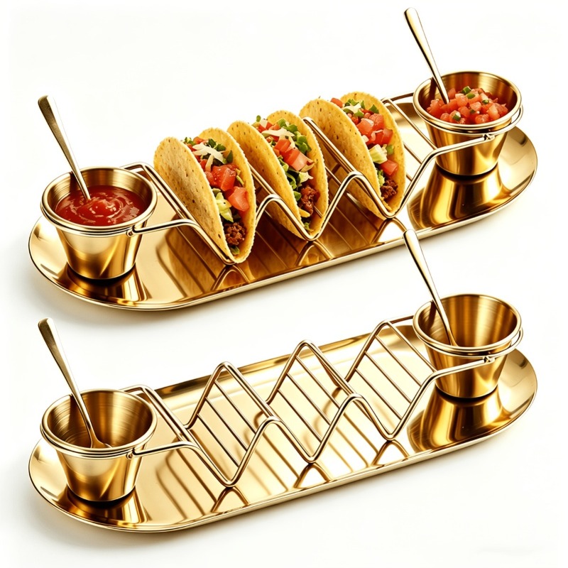 Home Cooking Recipes - 1 zestaw akcesoriów do serwowania tacos,